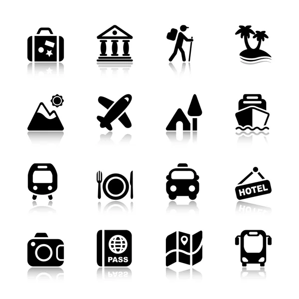 Vacations and holidays icons reflex — Stock Vector