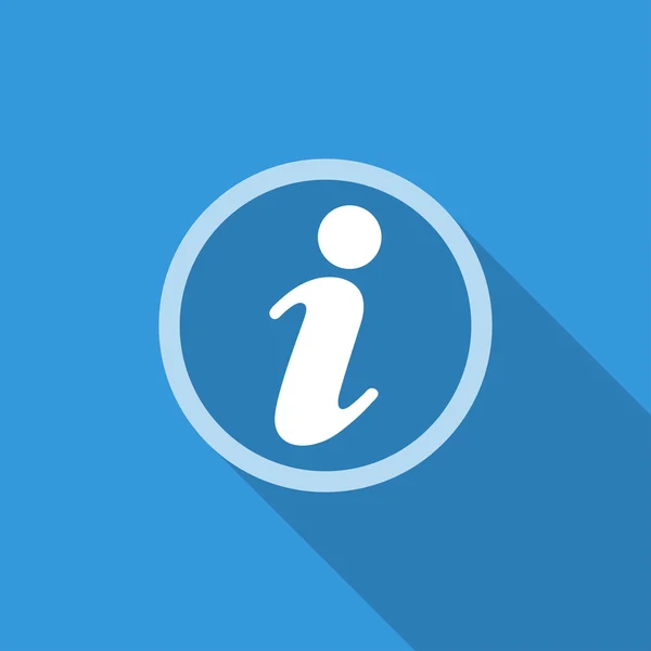 Flat info blue icon — Stockvector