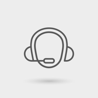 Destek ince çizgi simgesi