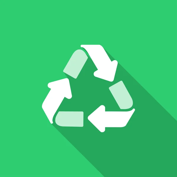 Icono de reciclaje verde — Vector de stock