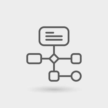 iş akışı ince çizgi simgesi