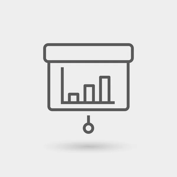 Statisztikák vékony vonal ikon — Stock Vector