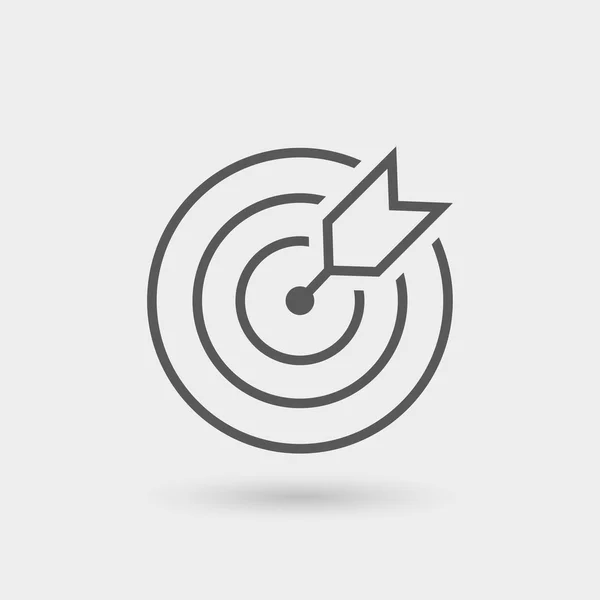 Dartboard ícone de linha fina — Vetor de Stock