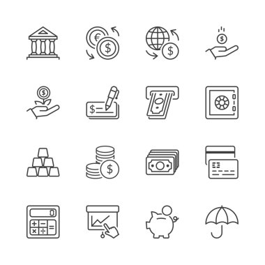 Finans ince çizgi Iconset 1