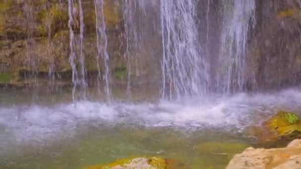 Famous Waterfall Dzhur Dzhur In Motion — Stock Video