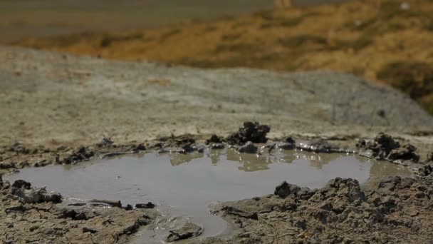 Burstling Volcano Mud — Stock Video