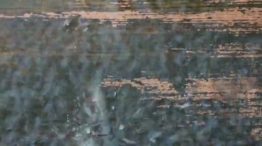 Drops fall on ladder