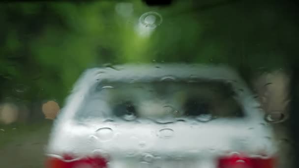 Condução durante a chuva . — Vídeo de Stock