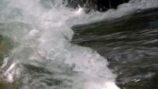 Río Loco Torrente Fluyendo. Sonido. Primer plano . — Vídeos de Stock