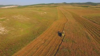Havadan görünümü. Hasat alanları