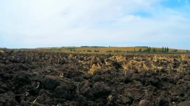 Ekim önce kırsal alan sürülmüş tarım toprak