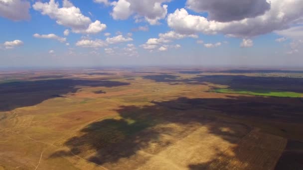 Panorama Aérien Des Champs Agricoles Au Paysage Nuageux 