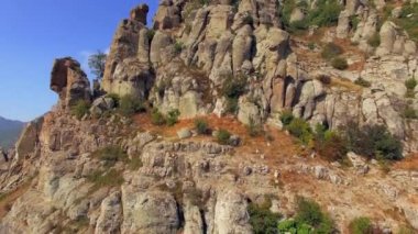 Havadan görünümü. Ünlü hayaletler vadi, dağ Demerji Kırım '