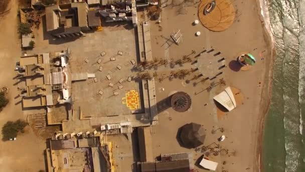 AERIAL VIEW. Teritori terkenal Festival Kazantip — Stok Video