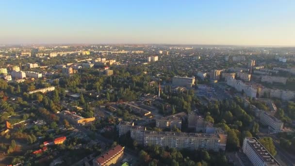 AERIAL VIEW. Buildings In Greenery Of City Of Simferopol, Crimea — Stock Video