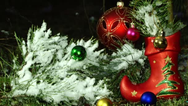 Weihnachts- und Neujahrsdekoration — Stockvideo