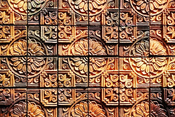 Eski vintage toprak duvar desenleri el sanatları Tayland kamu dan döşer.