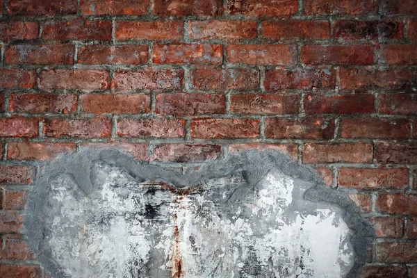 Grungy fundo urbano de um tijolo velho mais de 100 anos grungy textura cinza parede de concreto vintage — Fotografia de Stock