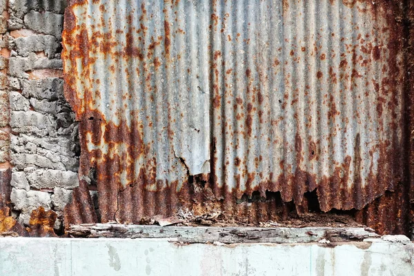 zinc rust Old damage rusty zinc plat wall