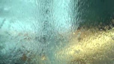 HD 1080 süper yavaş su perdesi su soyut arkaplanını kapatın.