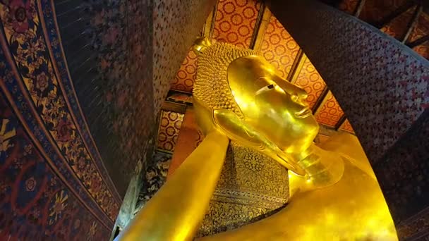 1080P Boeddha Kerk Watt Pho Bangkok Stad Thailand — Stockvideo