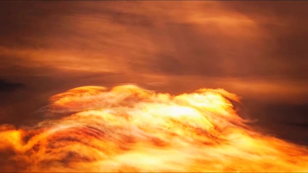 Rojo Púrpura Naranja Azul Rosa Puesta Sol Cielo Nube Rojo — Vídeo de stock