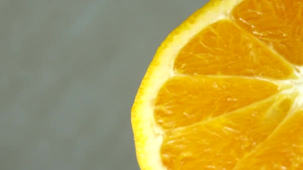 4K上视图桔子柑橘或相扑柑橘的轮作 — 图库视频影像