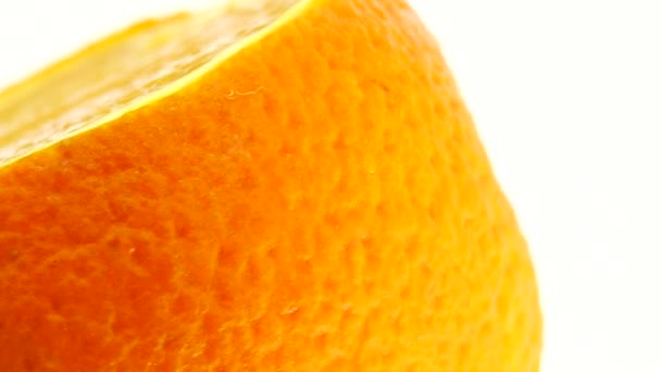 Macro Shot Fruits Orange Nombril Tourner Fermer Orange Agrumes Frais — Video