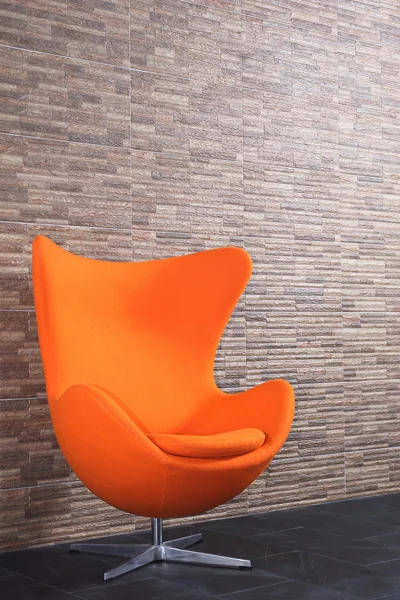 Orange vintage style recycled sofa in my room. — Stock Photo, Image