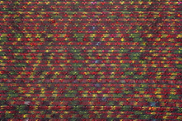 Colorful thai silk handcraft peruvian style rug surface close up More this motif & more textiles peruvian stripe beautiful background tapestry persian nomad detail pattern farabic fashionable textile. — Stock Photo, Image