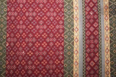 Eski kumaş Tekstil Perulu güzel arka plan Goblen Farsça ayrıntı desen farabic moda eski kadar 60 yaşında renkli Tay ipek el sanatları Perulu stil halı yüzeye yakın daha