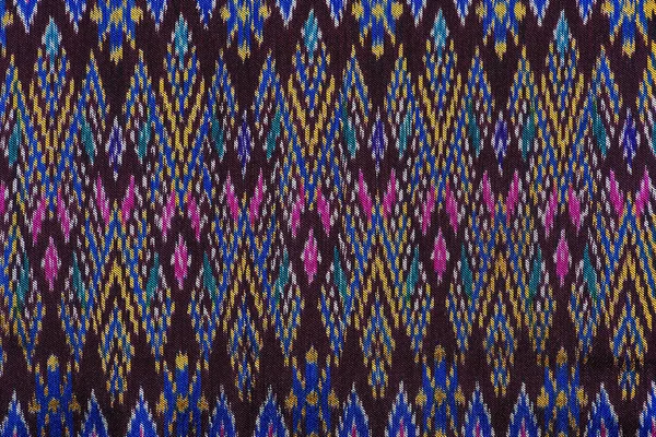 Colorful thai silk handcraft peruvian style rug surface close up More this motif & more textiles peruvian stripe beautiful background tapestry persian nomad detail pattern farabic fashionable textile. — Stock Photo, Image