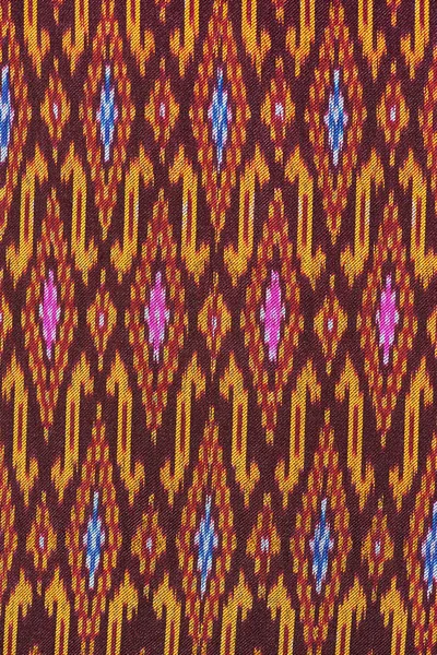 Colorful thai silk handcraft peruvian style rug surface close up More this motif & more textiles peruvian stripe beautiful background tapestry persian nomad detail pattern farabic fashionable textile. — Stock Photo, Image