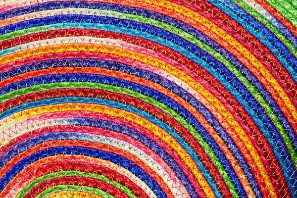 Bonito colorido tecido sisal lã tapete natural saco fations taxtures & fundo — Fotografia de Stock