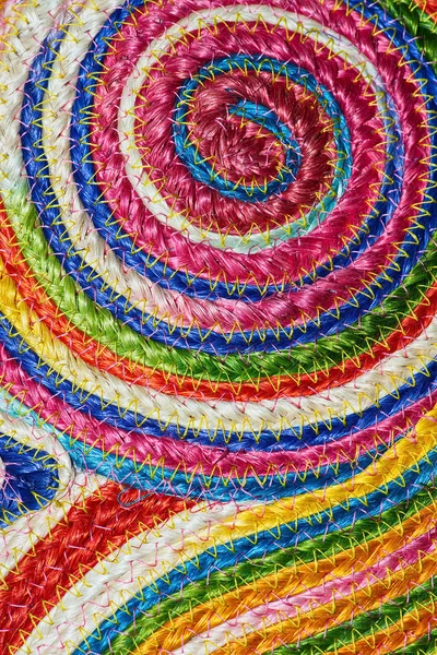 Piękny kolorowy sizalu tkaniny wełny dywan naturalne torba fations taxtures idealna tło — Zdjęcie stockowe