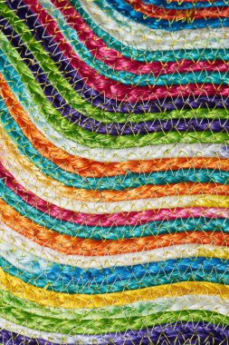 Renkli dokuma sisal yün halı taxtures ve arka plan