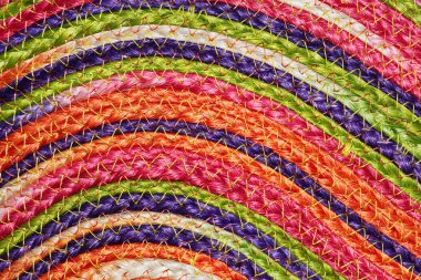 Renkli dokuma sisal yün halı taxtures ve arka plan