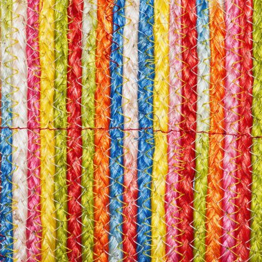 Renkli dokuma sisal yün halı taxtures ve arka plan