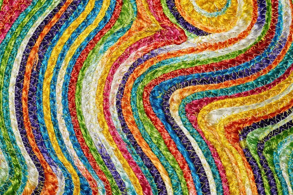 Colorido tecido sisal lã tapete taxtures & fundo — Fotografia de Stock