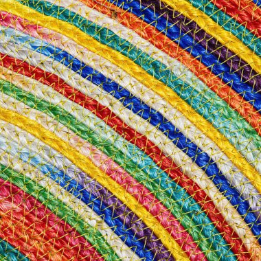 Renkli dokuma sisal yün halı taxtures ve arka plan