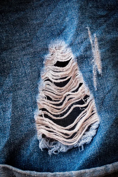Старі джинси рвані джинсова текстура Файфіон віньєтка старовинні — стокове фото