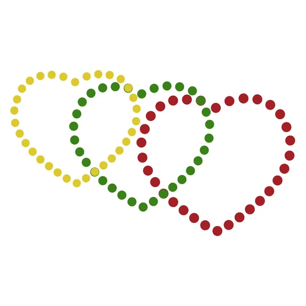 Icono Corazones Multicolores Logo Amor Ilustración Vectorial — Archivo Imágenes Vectoriales