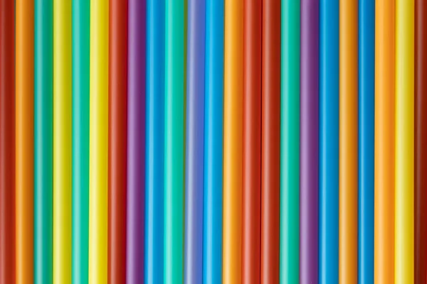 Close Colorful Plastic Straws Background — Stock Photo, Image