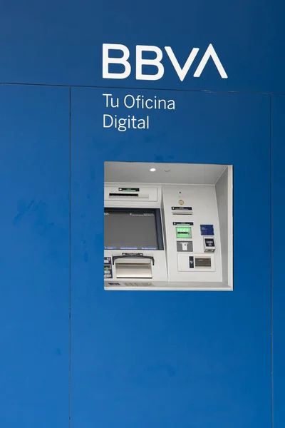 Valencia Spanien September 2021 Bbva Spansk Bank Det Största Finansinstituten — Stockfoto