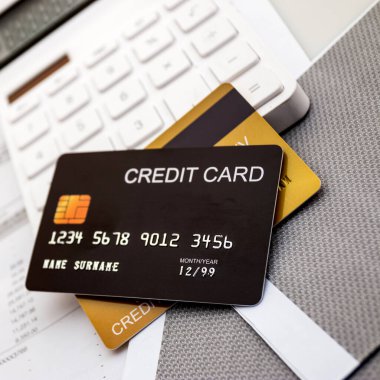 Mali konularda kullanılmak üzere finans, bankacılık ve kredi kartı kavramı.