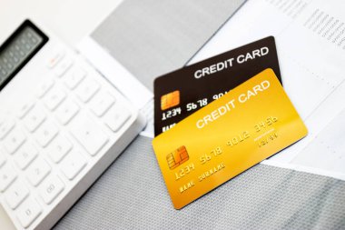 Mali konularda kullanılmak üzere finans, bankacılık ve kredi kartı kavramı.