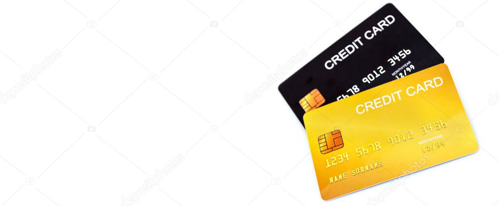 Concept of finance, banking and credit cards, for use in financial matters.