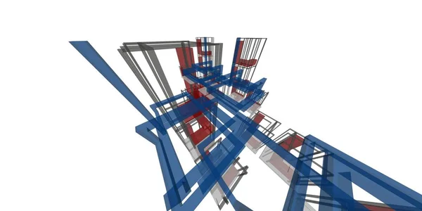 Иллюстрации Архитектуры Здания Перспективные Линии Бизнес Современная Городская Архитектура Абстрактный — стоковое фото