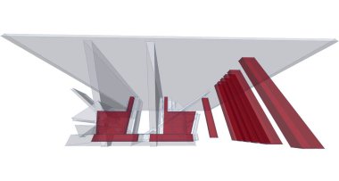 Soyut taslak, Mimari, İnşaat, Kablo Çerçeve