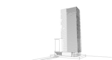 Soyut mimari çizim, illüstrasyon